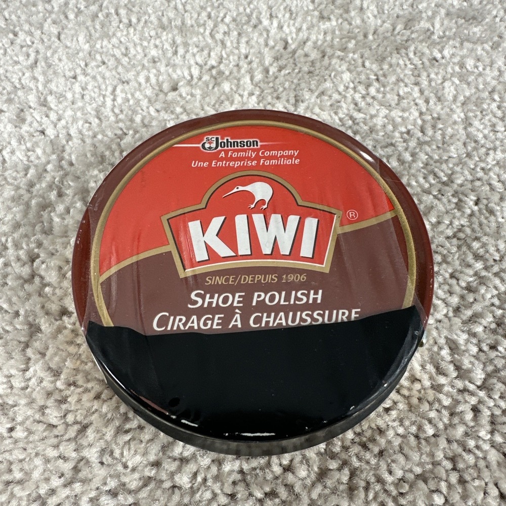 Kiwi Brown Shoe Polish Leather Care 2.5 oz Shines Renews & Protects 2015